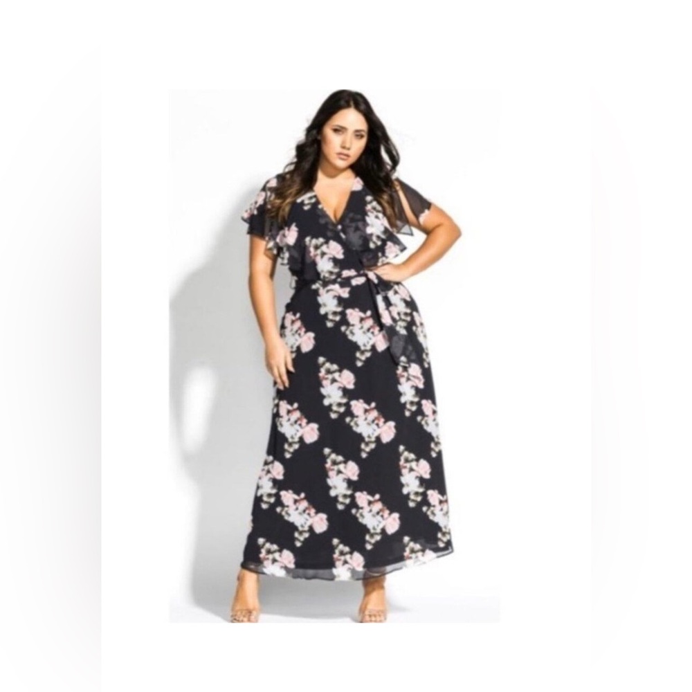 NWT Floral Black Maxi Dress- MAXI SACRED LOTUS-